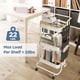 thumbnail image 3 of Utilitario de metal Rolling Cart DTK de 3 niveles con mesa y almacenamiento lateral, 3 of 8