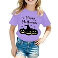 thumbnail image 1 of T-shirt Décontracté à Manches Courtes et Col Rond pour Enfants avec Lettres, 1 of 3