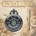 thumbnail image 2 of DESIGNICE Pocket Watches for Men,Creative Hollow Ship's Wheel Pocket Watch,Compass Mens Pocket Watch,Commemorative Gifts for Men and Women,Black, 2 of 7