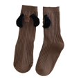 thumbnail image 1 of Cathalem Everyday Cable Crew Sock Ankle Plantar Fasciitis Arch Support Running Socks for Athletic,Coffee S, 1 of 5