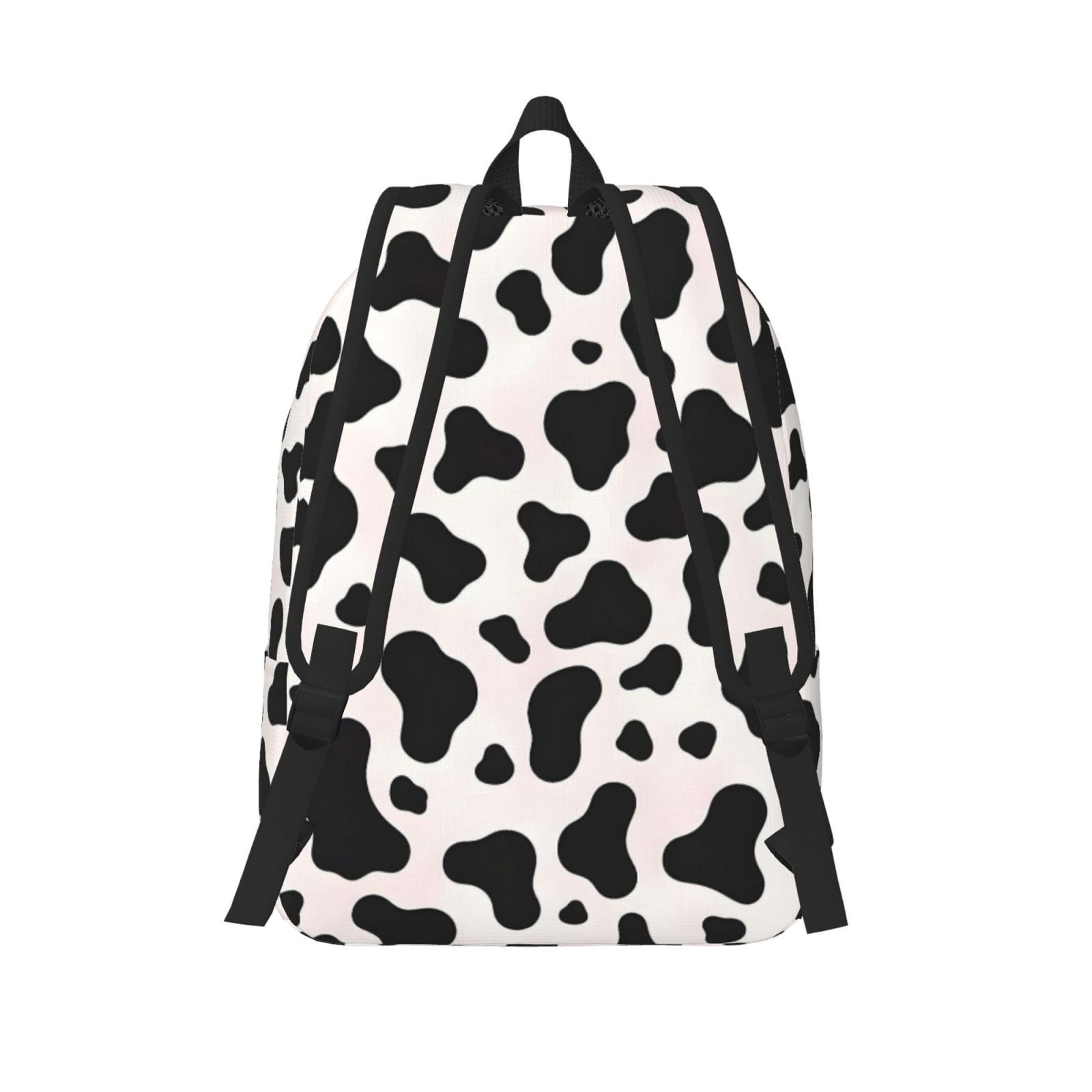 Casual Canvas Backpack Without Interlayer Large Capacity Stick Bag Design For Outdoor Shopping Office Outdoor Sports Simple Cow-Print Pattern1_4 Medium