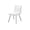 White, variant on Contemporary Leather & Metal Dining Chair in Gray (Set of 2)