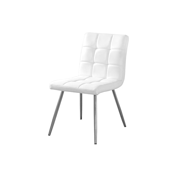 Kingfisher Lane 32"H Contemporary Faux Leather Dining Chair in White (Set of 2)