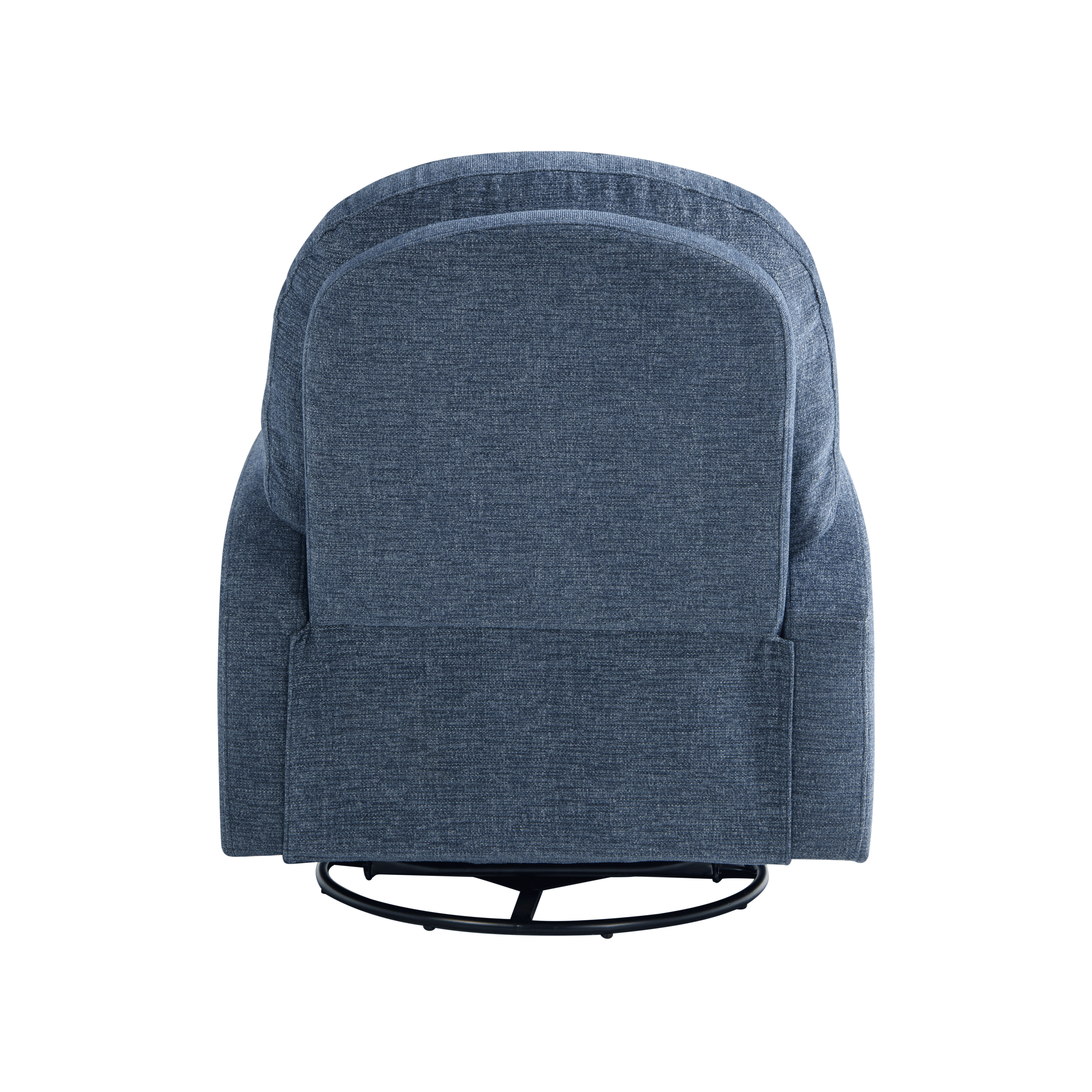 Relax-A-Lounger Pearson Modern Swivel Recliner, Blue Fabric