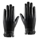 thumbnail image 2 of Hombres invierno cálido guantes pantalla táctil cómodo antideslizante PU impermeable a prueba de viento Regular Cola Guantes cálidos de invierno, 2 of 8