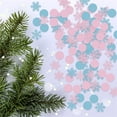 thumbnail image 2 of Michellecmm Christmas Heart Table Confetti Ornaments 100 PCs Paper Round and Snowflake Pattern Table Scattered Confetti Decoration, 2 of 7