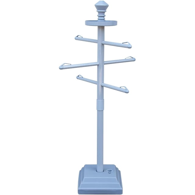 SWIMLINE HYDROTOOLS 89033 Premium Free Standing Poolside Valet Towel Rack Adjustable with Water Weighted Base Three Arms Secure Clips for Outdoors & Indoors Pool Patio Poolside Holder Drying Stand
