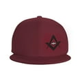 thumbnail image 3 of DouZhe Flat Brim Cap Snapback Hat, Freemason Compass Eye Prints Adjustable Red Adult Baseball Cap, 3 of 6