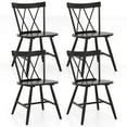 thumbnail image 1 of Costway Dining Chairs Set of 4 Farmhouse Kitchen Chair with Rubber Wood Frame, 1 of 8