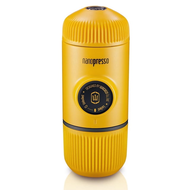 Cafetera de Mano Wacaco Nanopresso Amarillo Patrol con Presión de 18 Bar para Viaje y Camping