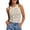 A-Beige150, variant on Womens Tank Tops Halter Crew Neck Casual Tops Slim Fit Ribbed Horizontal Stripe Knit Cropped Cami Tops