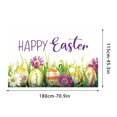 thumbnail image 3 of UNLLLL 1 Pcs Easter Banner, Egg Bunny Hunt Background Banner, Rustic Wood Background, Easter Backdrops Photography Banner, for Jesus Easter Spring Party, 71x43 inches, 3 of 6