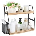 thumbnail image 1 of Organizador de baño Nroech para encimera de 2 niveles con bandeja de madera, 1 of 7