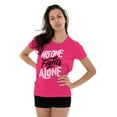 thumbnail image 3 of No One Fights Alone Breast Cancer Womens Slim Fit Graphic Tee Brisco Brands X, 3 of 5