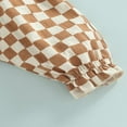 thumbnail image 5 of Combinaison Décontractée Bébé Fille Motif à Carreaux Noir Sangle Tie-up Sans Manches Romper, 5 of 5