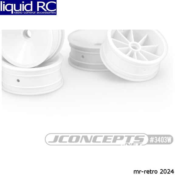 JConcepts 3403W Mono RC10 RC10b2 RC10b3 2.2 Front Wheel White 4