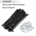 thumbnail image 4 of Unique Bargains 1Set Universal Bicycle Spokes 12G Bike Wheel Spokes Nipple Carbon Steel Black-100mm, 4 of 7