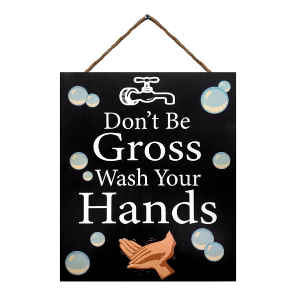 JennyGems Farmhouse Bathroom Decor, Don't Be Gross Wash Your Hands Hanging  Wood Sign, Funny Bathroom Signs for Home, Schools, Office, Funny Bathroom  Decor, Kids Bathroom Decor, Restroom Signs 