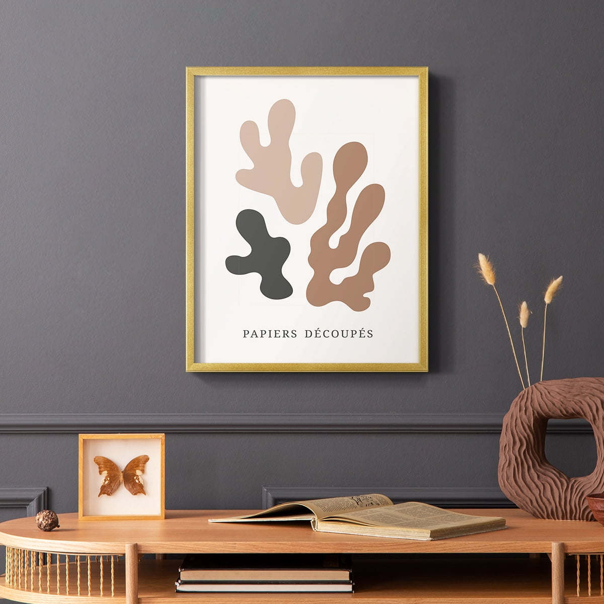 Matisse CDIV in Gold Solid Wood Framed Print No Nail Hanging