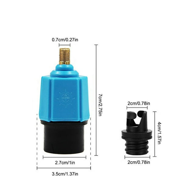 Air Valve Adaptor Rubber Boat Inflation Paddle Paddle Board Board Inflatable Pump Adapter Rowing Outdoor Compressor Converter Accessory Blue