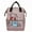 pink, variant on Cute Bear Print Backpack, Multi-Purpose Mommy Bag with Large Capacity for Travel & Daily Use