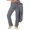 Dark Gray, variant on Women's Fleece Lined Thermal Pants, High Waisted Elastic Casual Sweatpants, Solid Color Winter Lounge Pants for Outdoor, Yoga and Daily Wear-Black