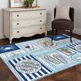 thumbnail image 3 of Summer Animals Area Rugs 3x5 ft Cartoon Flip-Flops Grilled Fish Crab Cute Sailboat Blue Washable Rug Non Slip Indoor Carpet Absorbent Floor Mat for Living Room Bedroom Dining Room, 3 of 9