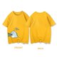 thumbnail image 3 of Camiseta gráfica de verano para hombre y mujer, con estampado de dinosaurio y monstruo de dibujos animados, 240 g, algodón, amarillo, rojo, blanco y negro, 3 of 5