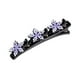 thumbnail image 1 of Horquilla trenzada con brillantes diamantes de imitación - Diseño de doble flequillo - Plástico y diamantes de imitación - 9 cm - Accesorio elegante para el cabello para baile, trabajo, bodas, fiestas, 1 of 5