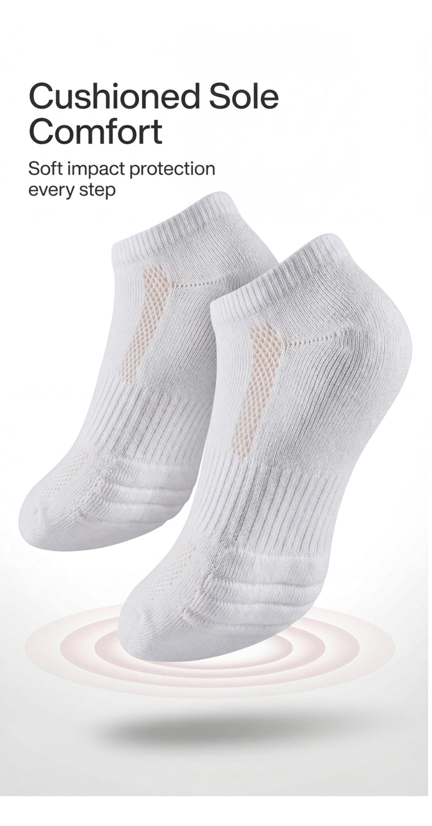 Tipi Toe Women's Sports Ankle Socks with Arch Support 12-Count