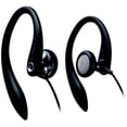 thumbnail image 2 of (2 pack) Philips Black Wired Ear Hook Headphones 1.2M Long Cable SHS3200BK, 2 of 5