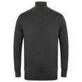 thumbnail image 1 of Henbury Mens 1/4 Zip Long Sleeve Jumper, 1 of 4