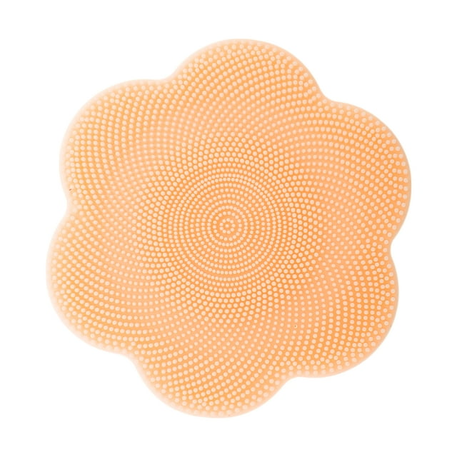 Cepillo de limpieza facial portátil de silicona en forma de flor 3.54"x3.54"x1.18" carne