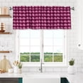 thumbnail image 6 of Drapery Wear Rod Short Curtain 54x18in Filter With Light Feature For Easy Installation Rod Free For Bedroom Kitchen Bathroom\r\n Magenta Houndstooth_4, 6 of 7