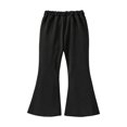 thumbnail image 4 of HCYSFG Girls Back To School Flare Pants Elastic Waist Slim Fit Full Length Split Hem School Uniform Leggings Classroom Bottoms, 4 of 5
