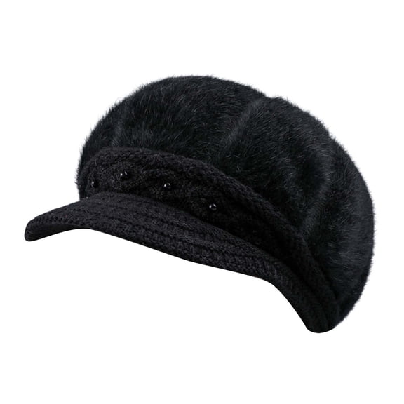 Bucket Hats for Women Woolen Knitted Warm Basin Padded Cotton Winter Hat