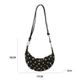 thumbnail image 2 of HUISZJ Faux Suede Rivet Shoulder Bag, Women Underarm Bag with Zipper, Studded Crossbody Bag for School Work Shopping Travel (Black), 2 of 10