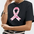 thumbnail image 4 of TYGHBN Women's Casual T Shirts with Cancer Awareness Ribbon Print Short Sleeve Round Neck Basic Style for Everyday Wear Womens Athletic Tee Womens Turtleneck Shirts Long Sleeve Long Sleeve Comfort, 4 of 4