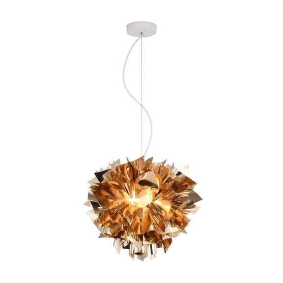 Bethel International Chandelier Iron & Acrylic Shiny Gold