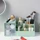thumbnail image 4 of Organizador pequeño de cajones cosméticos - caja de sobremesa de plástico de 27,5x17x12cm para maquillaje, joyería y papelería - blanco, verde, rosa, 4 of 6