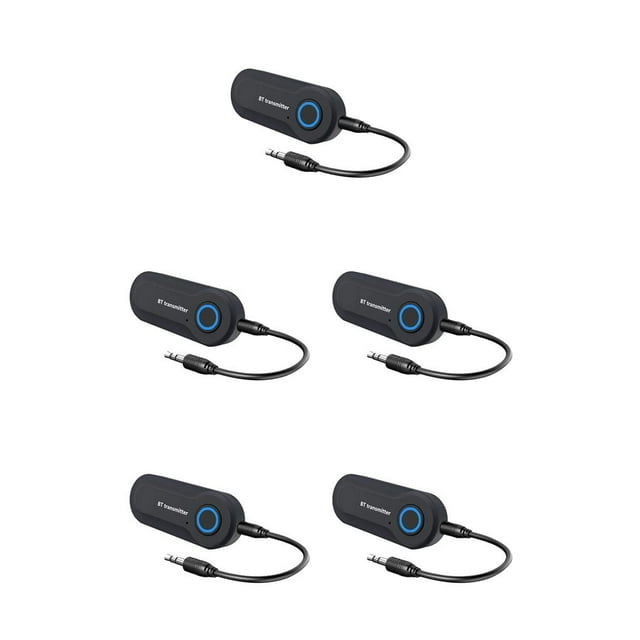 pitrice Bluetooth 4.0 Audio Receiver Transmitter Mini Stereo Bluetooth for AUX USB 3.5mm for Jack TV PC Wireless Adapter black 5Set