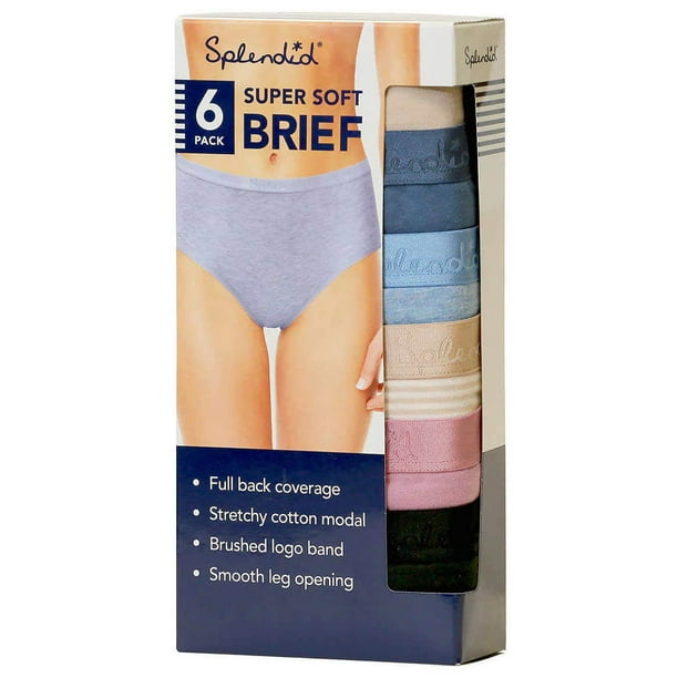 Splendid Splendid Women's Super Soft Brief Underwear Panty, Multipack