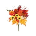 thumbnail image 3 of Yhmxh Artificial Fall Flower with Pumpkin, Autumn Sunflowers with Maple Leaf Pinecone, 16.9" Silk Bouquets with Berries, Chrysanthemums Flower Arrangements for Thanksgiving Halloween Wedding Decor, 3 of 7