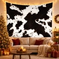 thumbnail image 3 of Naturalistic Cowhide Pattern Against a White Background, Cozy Rustic for Animal Lovers, Modern Wall Art Decor, Housewarming Gift, Tapestry Wall Hanging for Living Room and Bedroom, 3 of 7