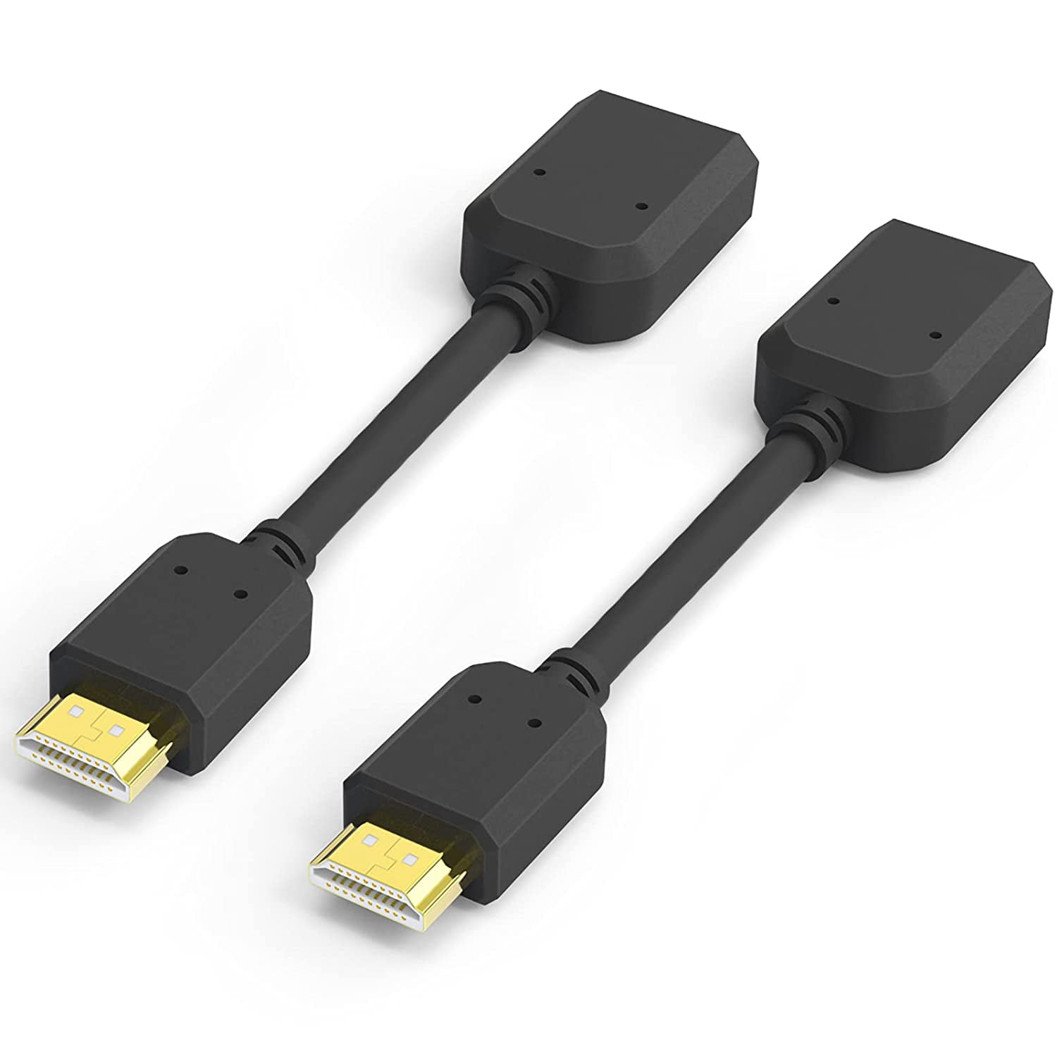 HDMI Extension Cable, 2-Pack High Speed HDMI Male to Female Extender Adapter Converter Support & 3D 1080P for Google Chrome Cast, Roku Stick, TV Stick, PS3/4, Xbox360, Laptop and PC