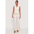 thumbnail image 2 of Women's Textured Knit V Neck Button Front Vest, 2 of 4