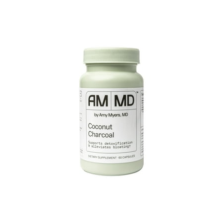 Amy Myers Coconut Charcoal Capsules from The Myers Way Protocol - Natural Activated Charcoal, Gas Reliever & Support for Affects of Mold/Toxins - Dietary Supplement 60 Capsules, 30 Servings