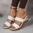 thumbnail image 3 of Mepaouo 2025 Sandales à Plateforme pour Femmes Mode Compensées Chaussures à Enfiler Espadrilles à Bout Ouvert Talons à Enfiler, 3 of 8