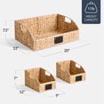 thumbnail image 2 of Best Choice Products Water Hyacinth Pantry Storage Baskets, Wicker Baskets w/ Built-in Handles - Natural, 2 of 9