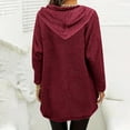 thumbnail image 4 of ShomPort Oversized Hoodies For Women Long Sleeve Hooded Fuzzy Sweatshirt Womens Winter Fleece Sweater With Pockets, 4 of 5
